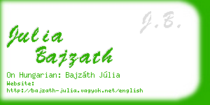 julia bajzath business card